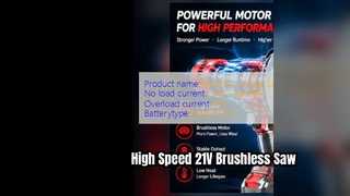 21V Brushless Cordless Circular Saw High Speed Cutting