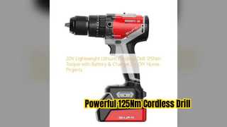 20V Cordless Drill 125Nm Torque for Easy DIY Projects