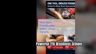 21V Brushless Cordless Angle Grinder 100mm Power Tool