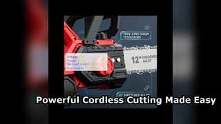 12 Inch Cordless Chainsaw 21V Fast Cutting Power