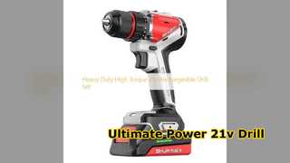 Heavy Duty 21v Cordless Drill Set High Torque Power